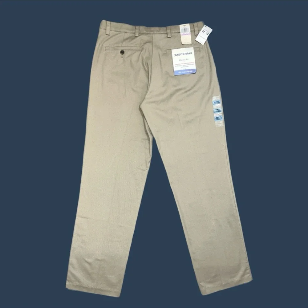 Dockers Mens Classic Fit Straight‎ Leg Performance Khaki Stretch Pants 32x32